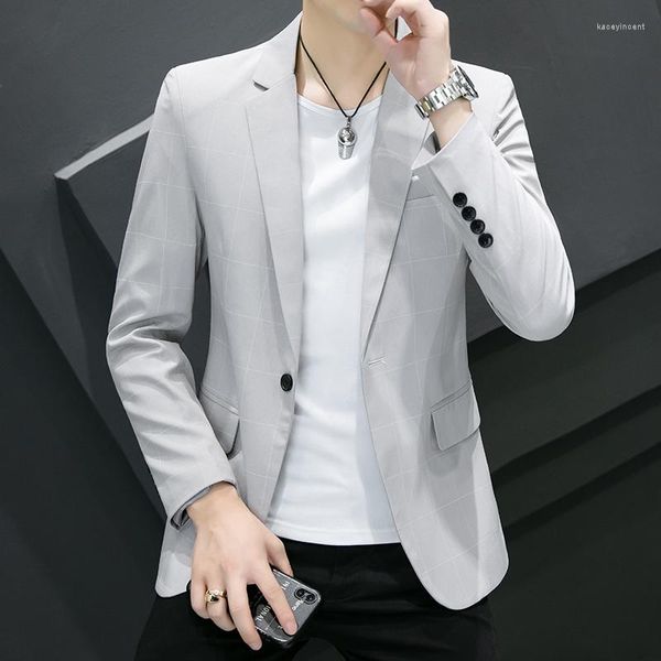 Erkek Suit 2023 Men'in Takım Moda Yakışıklı Trendi Üstün Boutique Ceket Gençlik Kore Versiyonu Slim Men Blazer