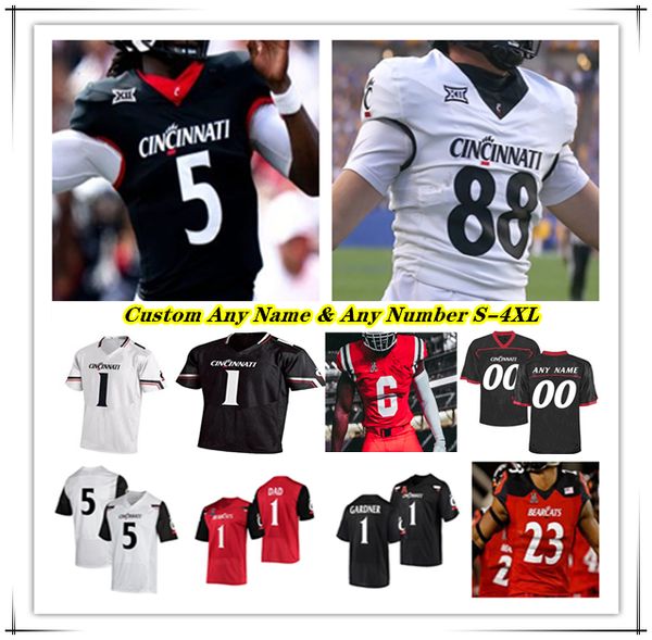 Maglia Cincinnati Bearcats College Football Dorian Emory Jones Salsa Gardner Corey Kiner Ryan Myles Montgomery Xzavier Henderson Braden Smith Dee Wiggins Dingle