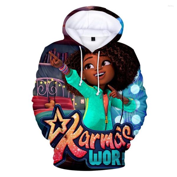 Hoodies masculinos Karmas World Hoodie 3D Tracksuit manga comprida mulheres homens moletom harajuku streetwear americano crianças tv roupas unissex