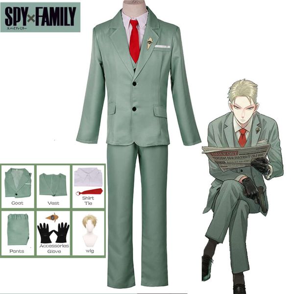 Anime espião x família loid forger cosplay traje crepúsculo uniforme jaquetas colete calças roupa traje de halloween para mencosplay
