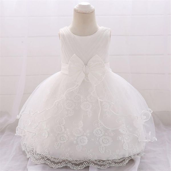 2019 neugeborene Kleidung Baumwolle Taufkleid Für Baby Mädchen Kittel Prinzessin Mädchen Kleider 1. Geburtstag Party Taufe Kleid Mädchen Y1902486