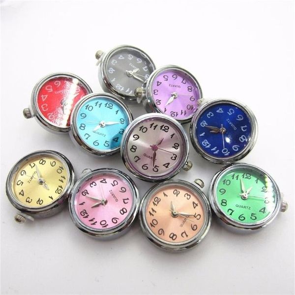 6 Stück / Los Mix Color Watch Face Klick-Druckknöpfe für 18-mm-ArmbänderArmbänder DIY-Schmuck Austauschbare Knöpfe 2204092668