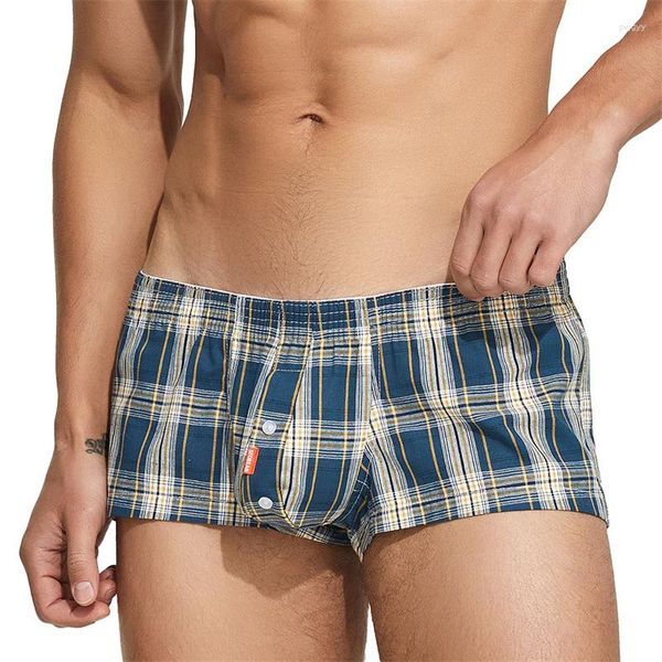 Männer Shorts 2023 SEOBEAN Kurze Baumwolle Männliche Boxer Haushalt Plaid Casual