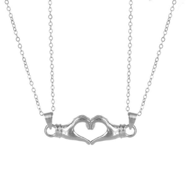 Anhänger Halsketten 2 teile/satz Pull Haken Hände Paar Halskette Pinky Swear Versprechen Liebe Umarmung Kette Für Freund Paare Weihnachten Geschenke