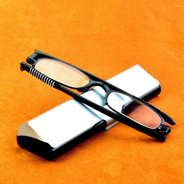 Sonnenbrille, 360-Grad-Drehung, faltbar, Lesebrille, Vollrandrahmen, faltbar, presbyopische Brille, 0,75 1 1,25 1,5 1,75 2 2,5 bis 4