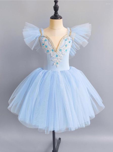 Bühnenkleidung Kind Ballett Tutu Kleid Mädchen Ballerina Leistung Chortanz Kinder Schleier Moderne Kostüme