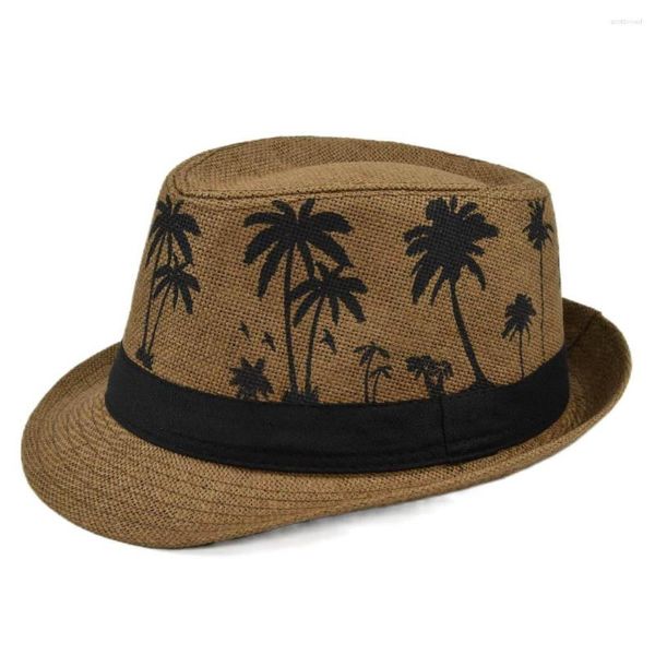 Berets 2023 Coconut Grass Malha Top Chapéu Primavera / Verão Praia Ao Ar Livre Protetor Solar Cap Enrolado Jazz