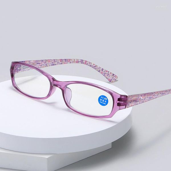 Óculos de sol unissex óculos de leitura resina leve anti-azul luz transparente lente dioptria 1.0 a 4.0 okulary oculos