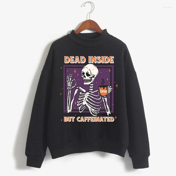 Felpe con cappuccio da uomo Teschio di Halloween Pullover gotici Felpa Scheletro HipHop Streetwear per adolescenti Abiti vintage alla moda Punk a vapore Y2k Top