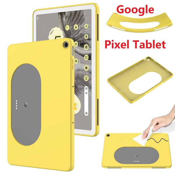 Custodia protettiva in silicone liquido per tablet Google Pixel da 10,95 pollici, morbida e spessa