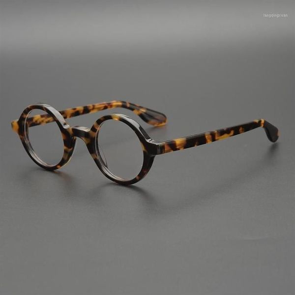 Vazrobe óculos redondos pequenos masculinos de acetato grosso óculos de tartaruga armação homem nerd óculos vintage para prescrição 1230r