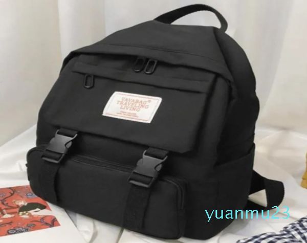 Sacos ao ar livre feminino fivela saco de escola para adolescente náilon mochila de viagem mulheres mochilas sac a dos ladie laptop mochila