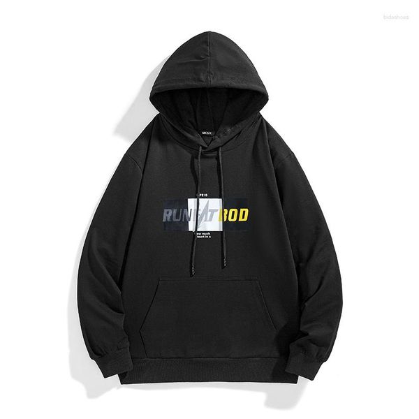 Hoodies masculinos primavera e outono marca de moda camisolas camisola algodão solto impressão casal traje manga longa casaco m83