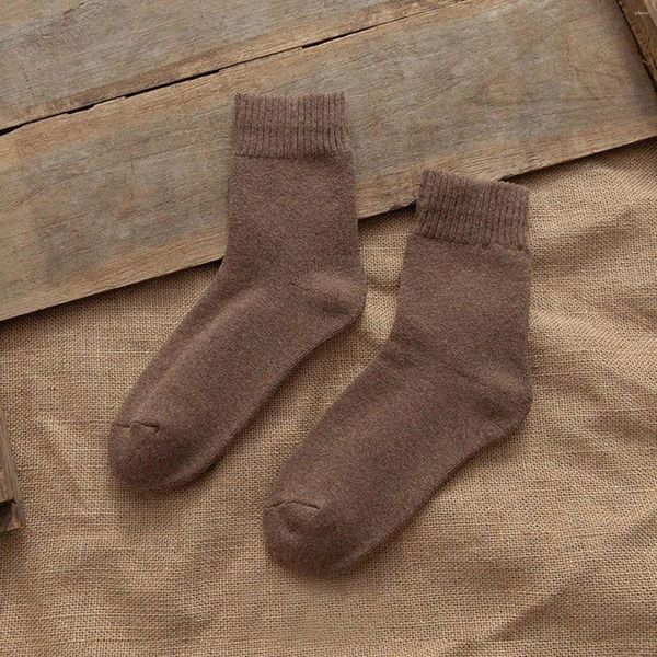 Damensocken, einfarbig, mittlere Röhre, Herbst und Qinter, ganz lang, reiner farbiger Baumwollflor, neutrale Strümpfe, Weihnachten