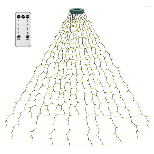 L'albero di Natale di favore del partito illumina 400 LED con la funzione di memoria 6,6FT X 16 Spina americana bianca