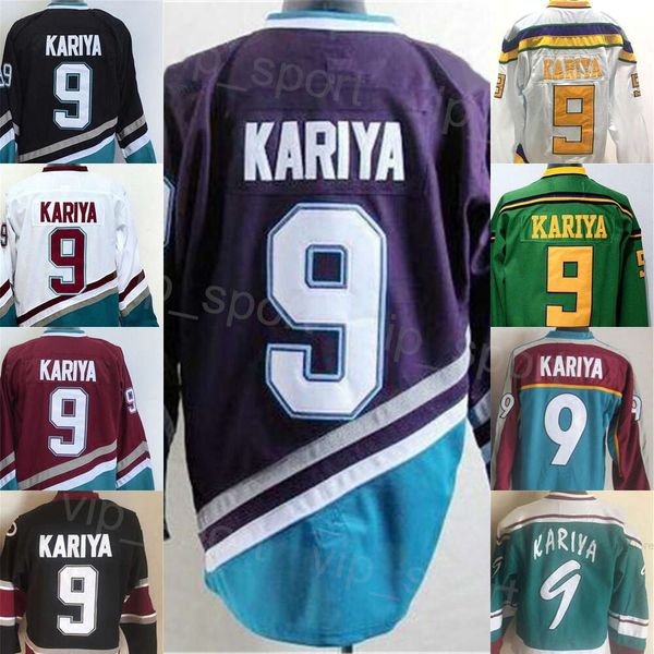 CCM Hockey Retro 9 Paul Kariya Maglie vintage Retire Classic Tutte cucite Mighty Purple Bianco Nero Blu Rosso Verde Arancione Per gli appassionati di sport Squadra traspirante in puro cotone