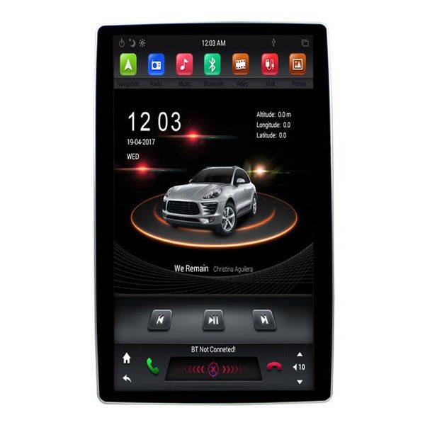 12 8 pollici ruotabile PX6 6 Core 4 32G Android 9 0 DSP universale 2 din Car DVD Radio player277B