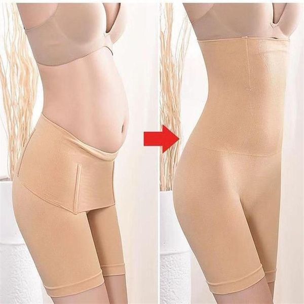 Женские Shapers Spanx Body Shaper Плюс Размер Женское Корректирующее белье Трусики с высокой талией Шорты-боксеры Хлопковое нижнее белье для похудения талии2665