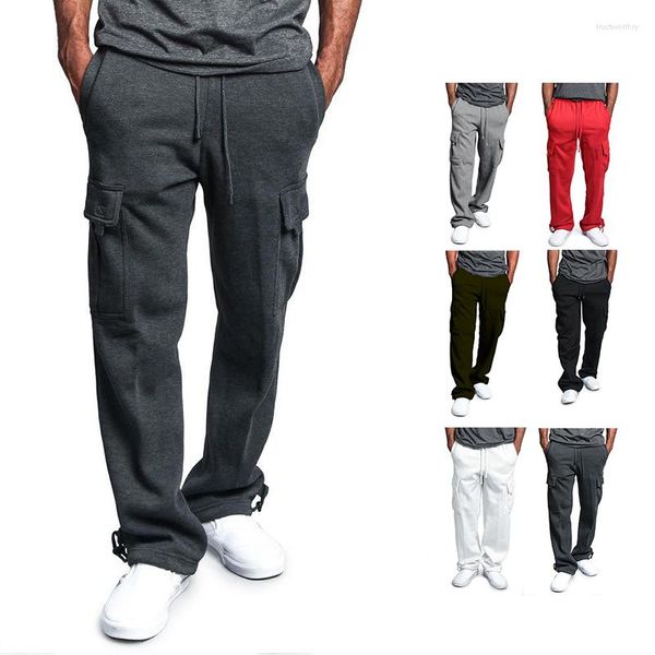 Pantaloni da uomo da jogging casual da corsa neri palestre jogger track coulisse cargo jogging streetwear pantaloni sportivi