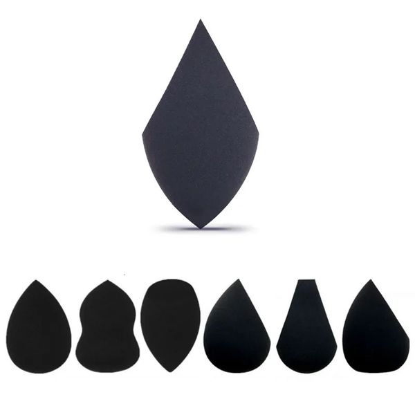 10PC Esponjas Aplicadores de Algodão Preto Aplicador de Maquiagem Super Macio Esponja Pó Liquidificador Suave Fundação Contour Blending Puff Atacado 231009