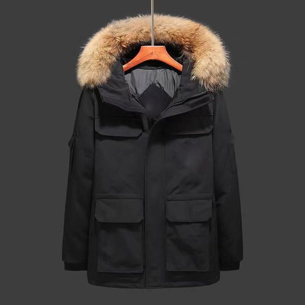 2023 Gänsedaunenjacke Mann und Frauen Nerz Pelzkragen Paar Mantel Winter Mode Outdoor verdickt warm Custom Designer Kleidung 123