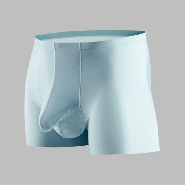 Unterhosen Männer Boxer Unterwäsche Dünne Sexy Boxershorts Flache Hosen Seide Spurlose Trockene Bequeme Atmungsaktive Herrenhöschen