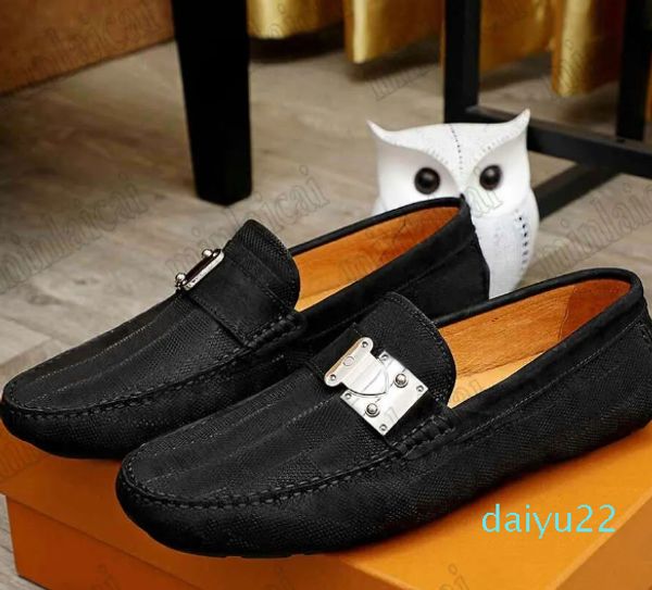 Monte Carlo Mocassim Slipon Mocassins Designer Homens Vestido Sapatos com Padrão Damier Slock Fivela Lur Louisely Bolsa Vuttonly Crossbody Vittonly Vittonly