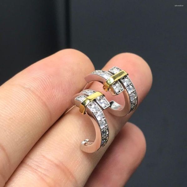 Ohrstecker, die hochwertige Luxus-S925-Silberdiamanten für Damenmarken-Schmuckgeschenke verkaufen