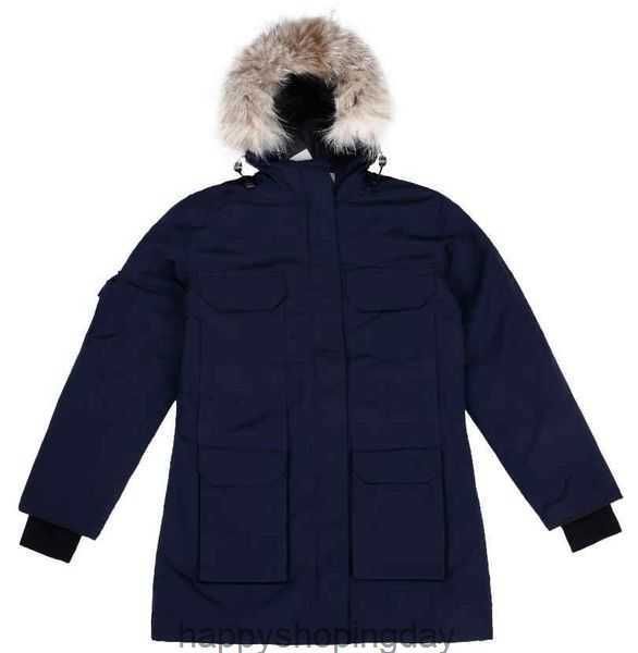 Ganso para baixo casaco feminino jaqueta de inverno real gola de pele de lobo com capuz ao ar livre quente e à prova de vento casacos com boné removível senhoras parka Xs-3xlc7yu