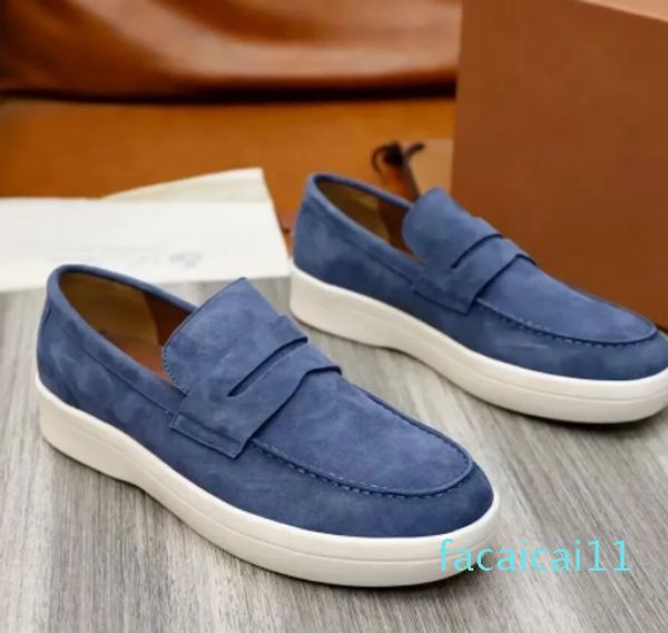 Perfect Nice Gentleman Herren-Sneaker, Schuhe, Charms, Walk-Loafer, niedrige Oberseite, weiches Rindsleder, Oxfords, flache Slip-on-Mokassins mit Gummisohle