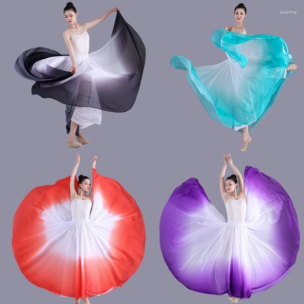Сценическая одежда, элегантные испанские платья для фламенко на 360 градусов, длинные танцевальные юбки для выступлений, костюмы, женское платье