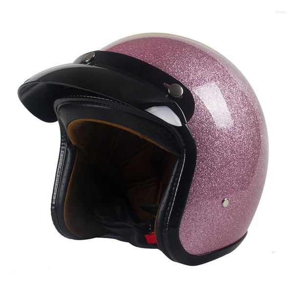 Motorradhelme Helm Flash Personality Half DOT ECE-zertifiziert Open Face Vintage
