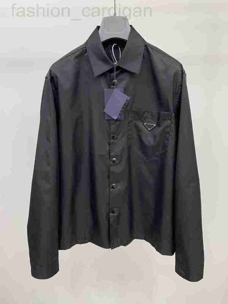 Camicie casual da uomo firmate Camicia stile classico autunno e inverno taglia USA edizione sciolta nero camicie di lusso con cuciture tascabili in nylon di alta qualità YB3I