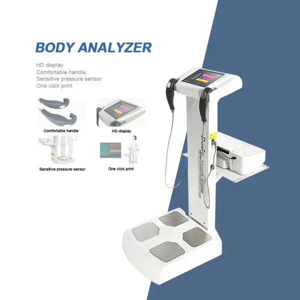 Analisador de composição corporal profissional comercial de alta precisão da máquina do sistema de medição do analisador de gordura corporal do ginásio com impressora