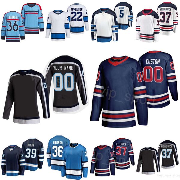 Hockey Heritage Classic 39 Colby Barlow Jerseys 37 Connor Hellebuyck 5 Brenden Dillon 36 Morgan Barron 88 Nate Schmidt 22 Mason Appleton 89 Sam Gagner Kids Uomo Donna