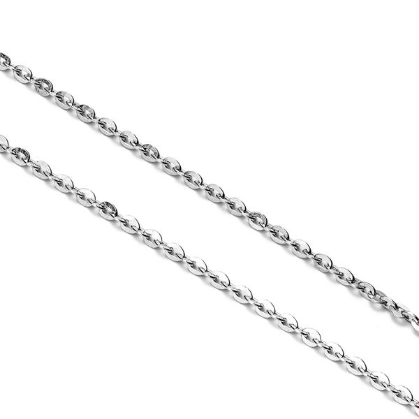 S999 Sterling Pure Sier O Cross Link Chain Necklaces Shining Bling Short Choker Necklace DIY Jewelry Accessories_voghion.com