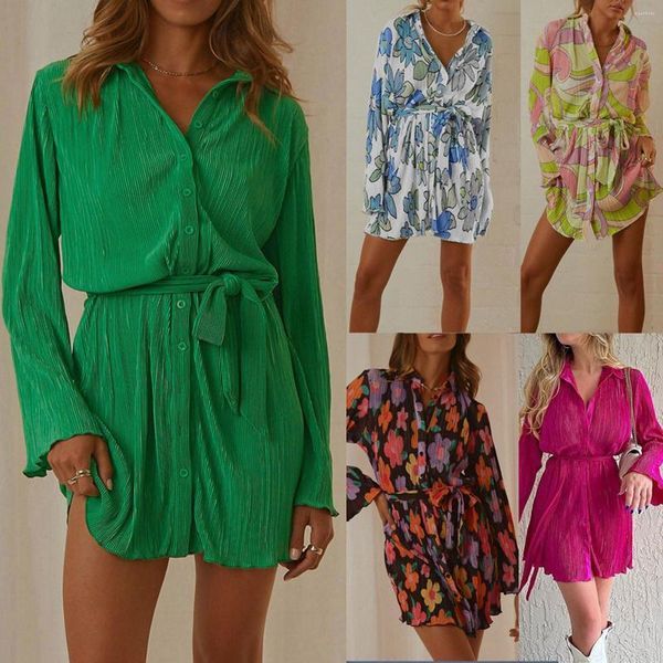 Vestidos casuais verão temperamento comute meados de cintura beleza retro maxi para mulheres split longo praia