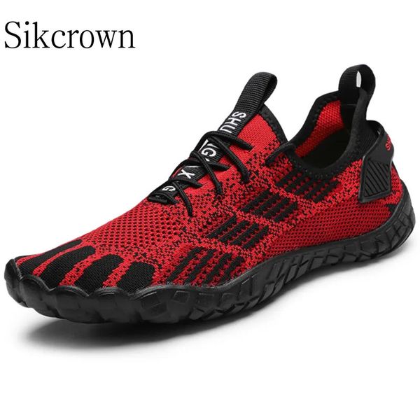 Sapatos de água Wading Shoes Men Andando Fivefinger Barefoot Caminhadas Sapatos Indoor Gym Jump Rope Esteira Especial Spinning Yoga Water Quick Dry 231006