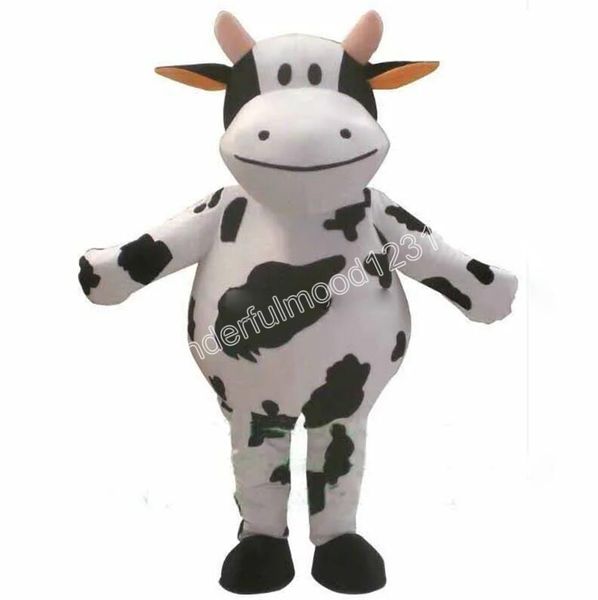 2024 Bovini Latte Mucca Costumi Della Mascotte Carnevale Hallowen Regali Unisex Adulti Giochi di Fantasia Vestito Vacanza Pubblicità Esterna Vestito Vestito