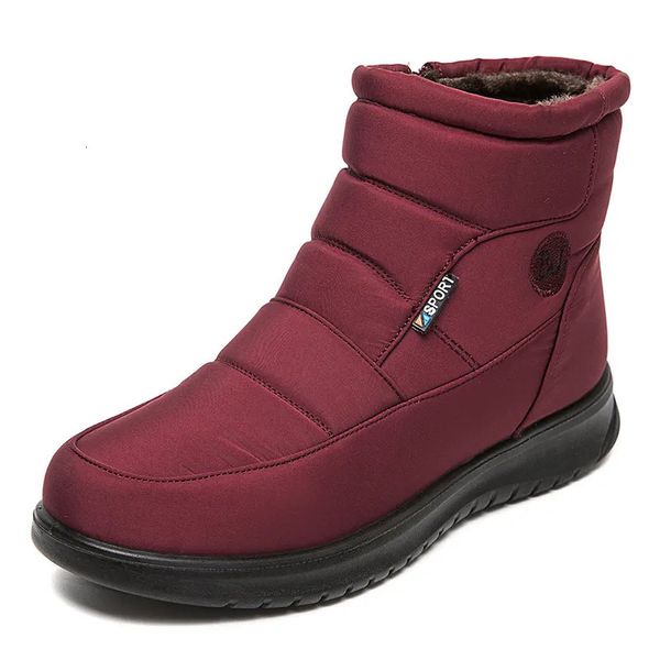 Stiefel Winter Stiefeletten Frauen Wasserdichte Frauen Schnee Stiefel Schwarz Runde Kappe Schuhe Frau Bequeme Weibliche Flache Stiefel Turnschuhe Große größe 231009