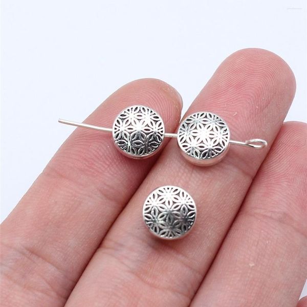 Charms Crafts Keychain Flower Round Perles de fabrication de bijoux