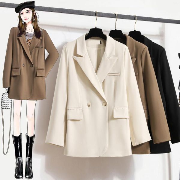 Abiti da donna UNXX 2023 Plus Size Designer di nicchia Blazer Autunno allentato stile coreano Giacca elegante da donna Office Lady Coat alla moda