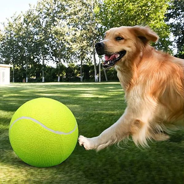 Hundespielzeug kaut Haustier-Hundespielzeug, 24,1 cm großer Ball, aufblasbar, riesiges Tennistraining, Kauprodukt, interaktives Plüschspielzeug, Hundezubehör 231009