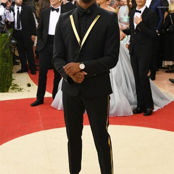 Ternos masculinos recentemente design preto noivo homens smoking 2023 padrinhos festa de casamento jantar homem terno blazer (jaqueta calças gravata)
