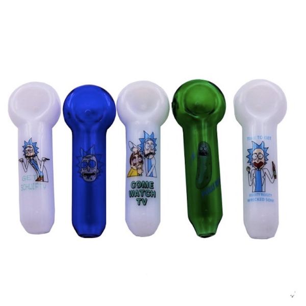 Heady Tobacco Hand Glass Spoon Pipes Thick Pyrex Spoon Bongs Oil Burners Nail Smoking Pipe Support Kundenlogo hinzufügen