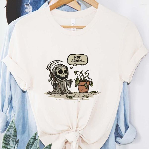 Damen-T-Shirts, Cartoon-Muster, O-Ausschnitt, T-Shirt, modisch, vielseitige Kleidung, bedrucktes Kleid, Sommer, kurzärmelig, lässig, Vintage-T-Shirt.