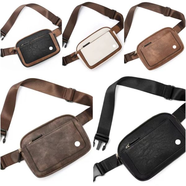 LL Bolsas Mulheres PU Cintura Bolsa Ginásio Correndo Esportes Ao Ar Livre Cinturas Viagem Homens Telefone Bolsa de Moedas Casual Cinto Cross Body Fanny Pack Bolsa À Prova D 'Água Ajustável