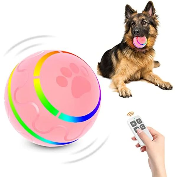 Hundespielzeug Kauspielzeug, intelligente, interaktive Hundebälle, ferngesteuerter Hundekauspielzeugball für aggressive Kauer, 4 Stunden Laufzeit, rollende Bälle für Hunde, 231009