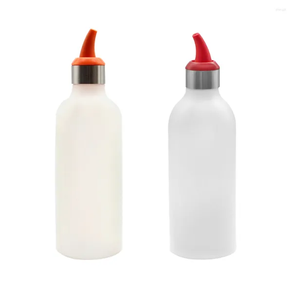 Aufbewahrungsflaschen, 2 Stück, Senfflasche, transparent, zum Auspressen, zum Spritzen, für Gewürze, Saucen, Ölspender, zum Dekorieren von Ketchup