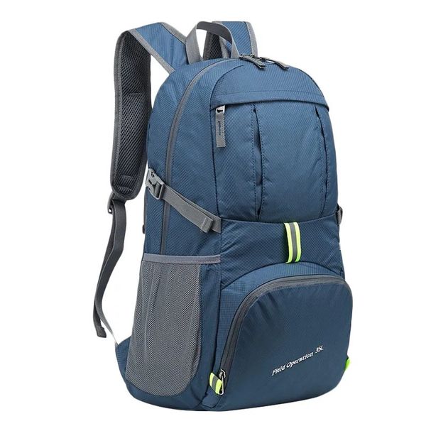 Borse da esterno Nuovo zaino pieghevole impermeabile Zaino portatile leggero da 35 litri Borsa da trekking in nylon di grandi dimensioni per il campeggio in viaggio H 231009